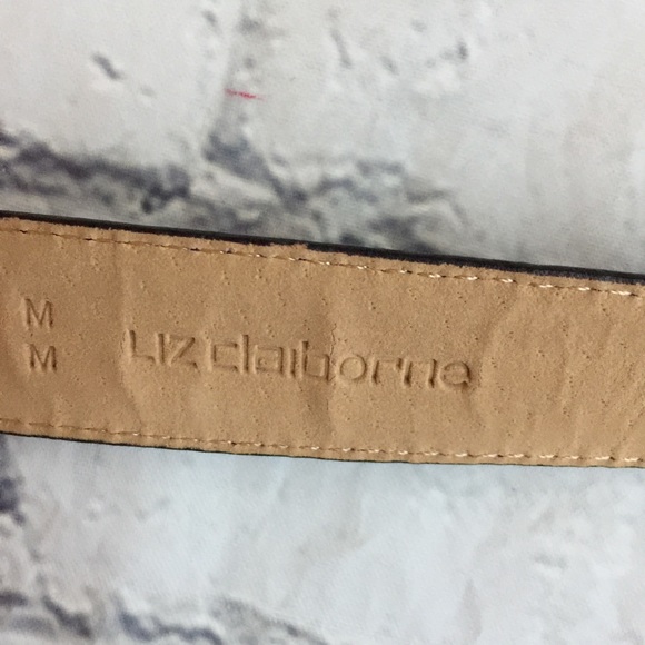 VINTAGE LIZ CLAIBORNE FAUX CROC BLACK BELT SIZE M - Picture 5 of 9